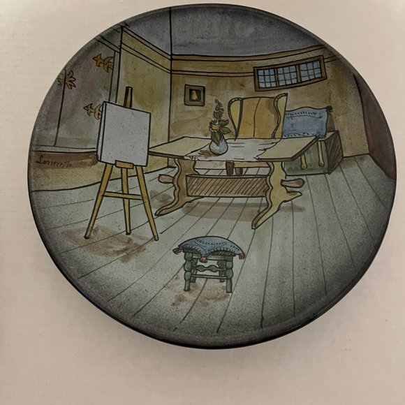 MODIGLIANI VIA CONDOTTI ROMA DECORATIVE HANGING PLATE-10.5 inch - Picture 6 of 6